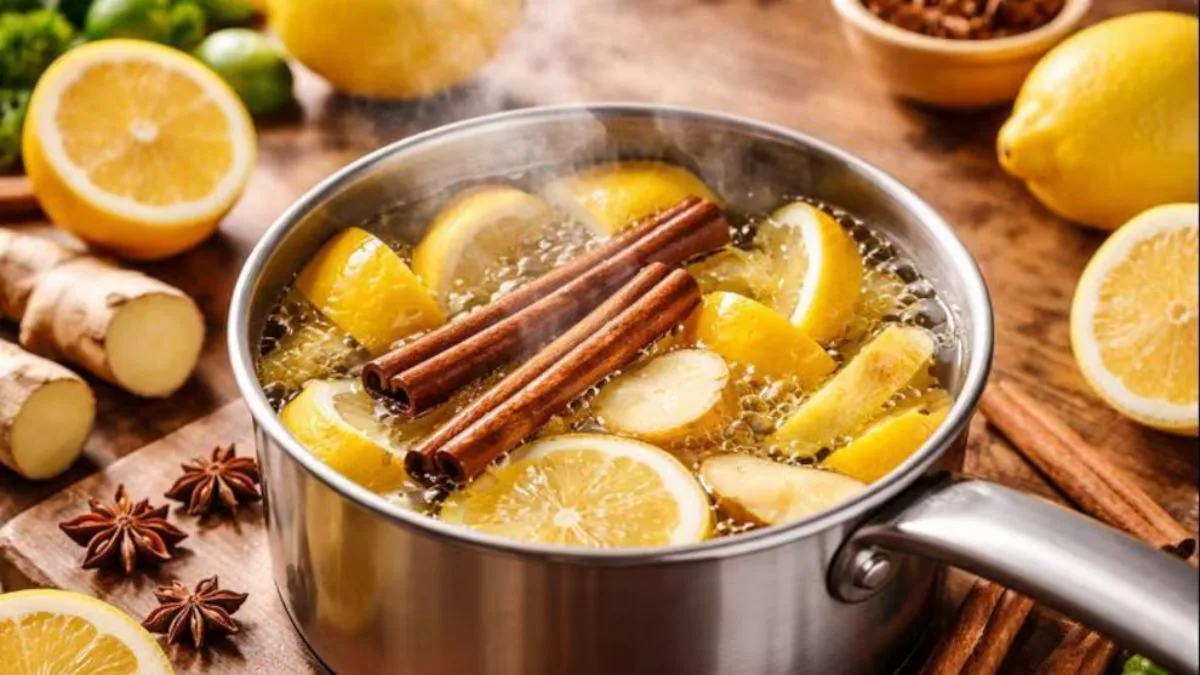 Calentar canela con cáscara de limón...