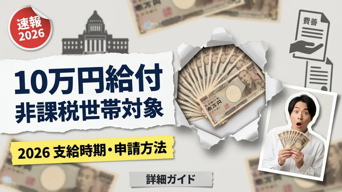 10万円非課税世帯給付金2026｜受給条件・支給時期・申請ガイド - ecosikhuk.org